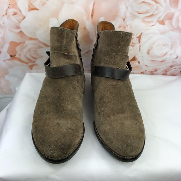 Geox brown booties ankle boots suede leather twinka 10.5 - Picture 3 of 7